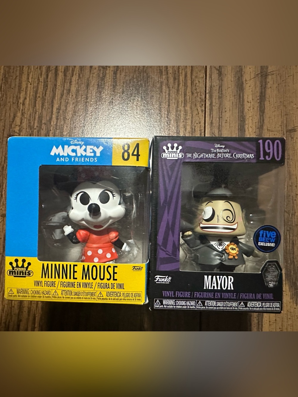 Funko Minnie Mouse Red Dress & Mayor Black Suit Vinyl Minis 2-Pack